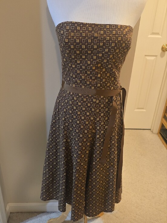 BCBGMaxAzria Dresses & Skirts - BCBGMaxAzria Chocolate Brown Satin Strap Dress